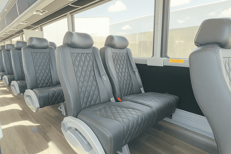 interior of Coach Bus Henderson charter bus