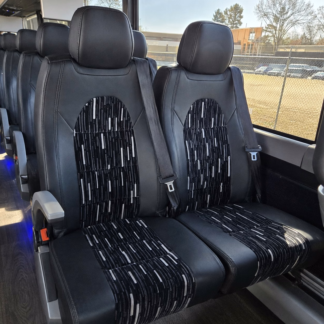 56 passenger charter bus inside